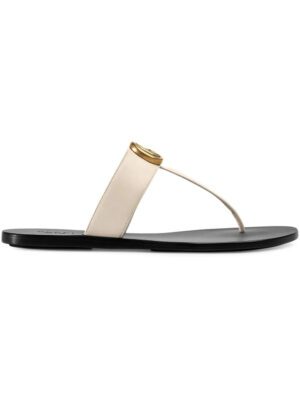 Gucci Leather thong sandals with Double G