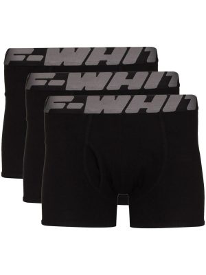 Off-White  logo-waistband three-pack boxer