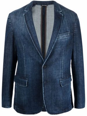 Philipp Plein  single-breasted denim blazer