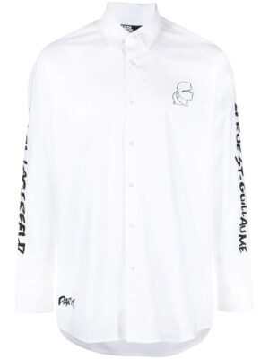 Karl Lagerfeld logo-print long-sleeve shirt