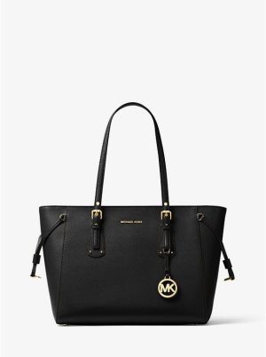 MICHAEL MICHAEL KORS Voyager Medium Crossgrain Leather Tote Bag