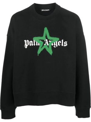 Palm Angels logo-print crew-neck sweatshirt