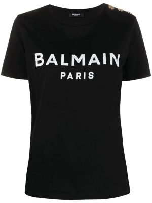 Balmain  logo-print cotton T-shirt