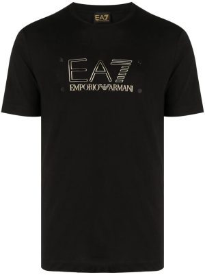 Ea7 Emporio Armani logo-lettering cotton T-shirt