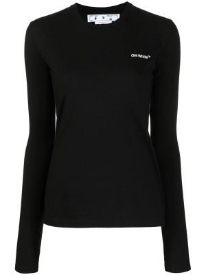 Off-White  Diag-stripe long-sleeved T-shirt