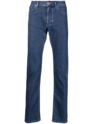 Versace embroidered Medusa slim jeans