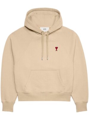 AMI Paris embroidered cotton hoodie