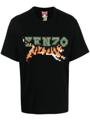 Kenzo pixel logo-embroidered T-shirt