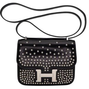 Hermès 18cm Constance Cloute Black Box Calf Palladium Hardware