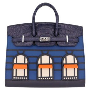 Hermès 20cm Birkin Sellier Faubourg House Night Palladium Hardware